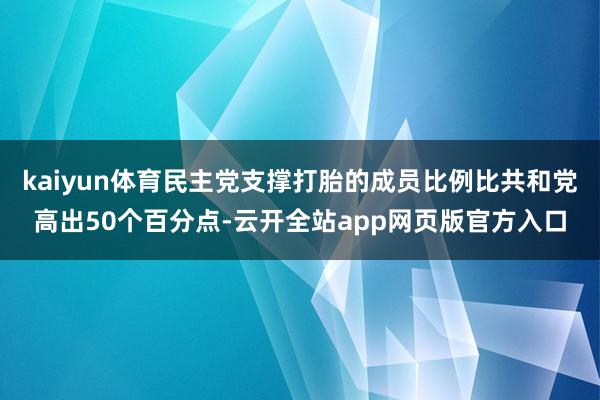 kaiyun体育民主党支撑打胎的成员比例比共和党高出50个百分点-云开全站app网页版官方入口