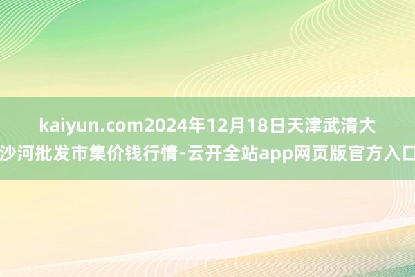 kaiyun.com2024年12月18日天津武清大沙河批发市集价钱行情-云开全站app网页版官方入口